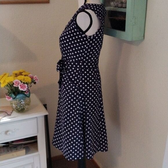 Mlle Gabrielle Polka Dot Cotton Dress. - Picture 5 of 10